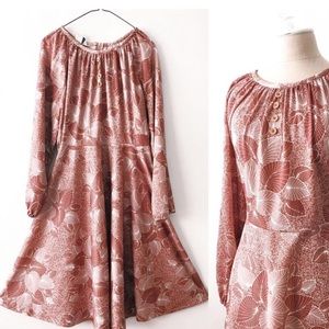 Vintage Long Sleeve Floral Dress